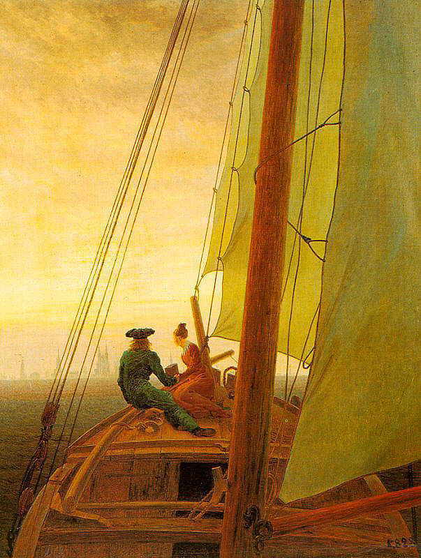 An Bord eines Segelschiffes (Caspar David Friedrich)